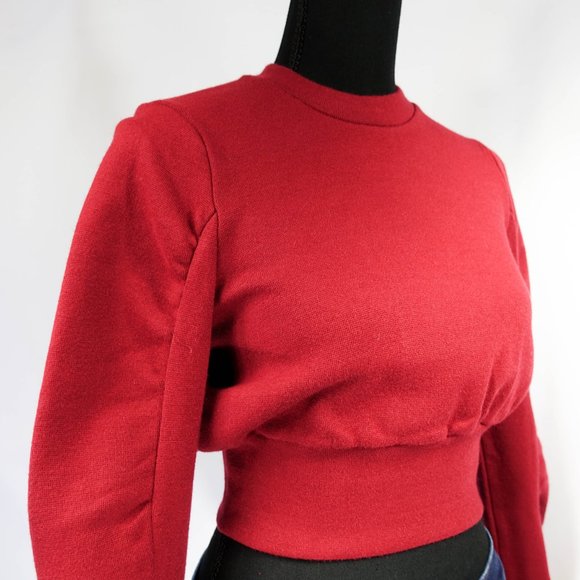 C/MEO COLLECTIVE crop knit sweater scoop neck xxs - Picture 3 of 10